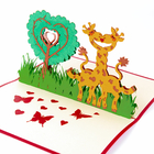 OEM 3D Pop Up Valentine Cards ,  3D Greeting Card Offset Printing FCC Certificates