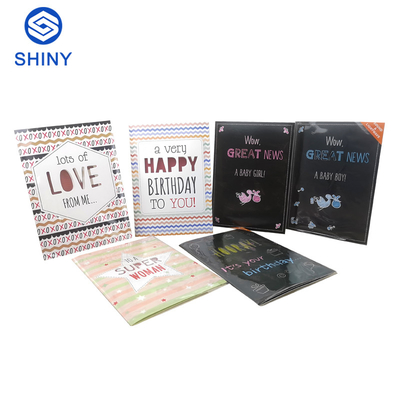 Impresión personalizada música en blanco de encargo de la tarjeta de felicitación CMYK