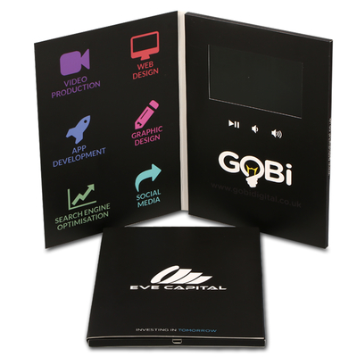 Envío de folletos publicitarios, tarjetas de felicitación de video LCD Certificado OEM ROHS