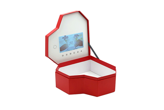 El corazón forma la memoria video video del formato 512MB de la caja de regalo de la pantalla LCD del USB 3GP MKV