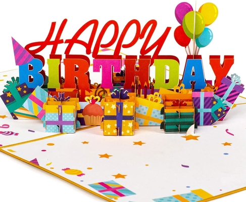 Estallido del OEM 3D para arriba felicitación el ODM de la tarjeta para la décimo octava invitación del cumpleaños