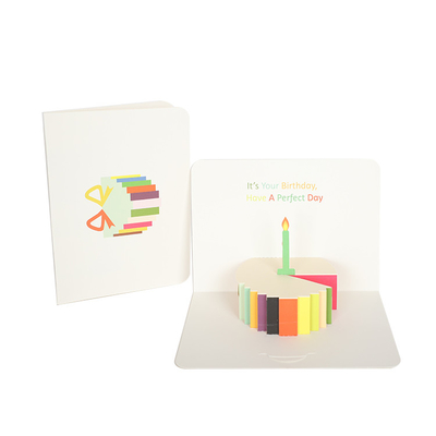 La tarjeta de felicitación del feliz cumpleaños 3D de CMYK, laser cortó estallido encima de certificados de la FCC del OEM de las tarjetas